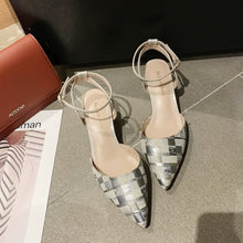 Load image into Gallery viewer, Spring Summer high heels shoes women Pointed Toe Ankle