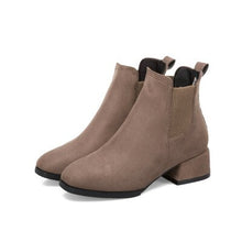 Load image into Gallery viewer, Oeak Autumn Winter Boots women Camel Black Ankle Boots