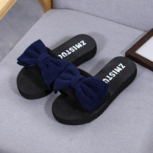 Load image into Gallery viewer, Women's bow summer slippers indoor outdoor flip flops beach shoes